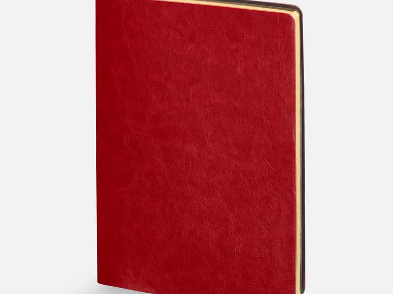 Ежедневник Nebraska Flex, недатированный, красный с золотистым
