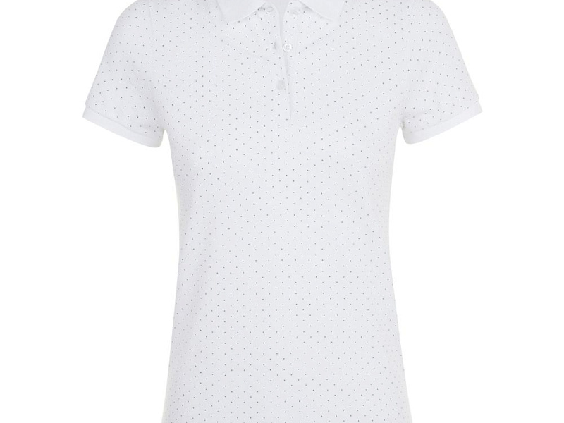 Рубашка поло женская Brandy Women, белая с темно-синим