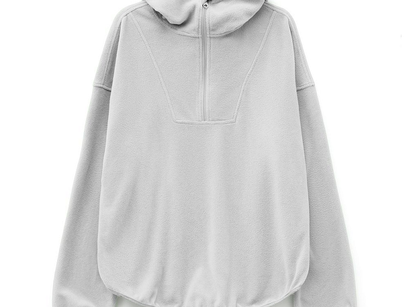 Анорак флисовый унисекс Fliska, светло-серый