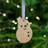 Деревянная подвеска Christmate, снеговик