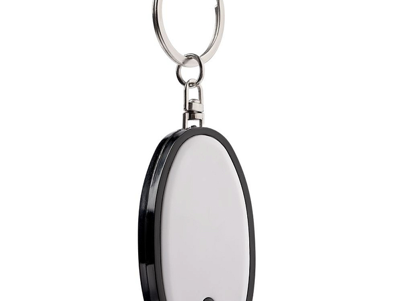 Брелок-фонарик Vivid, ver.2, белый с черным