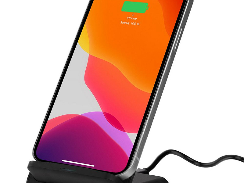 Беспроводное зарядное устройство с быстрой зарядкой Overtop, черное