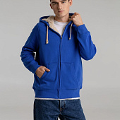 Толстовка унисекс на молнии Sherpa 280, ярко-синяя