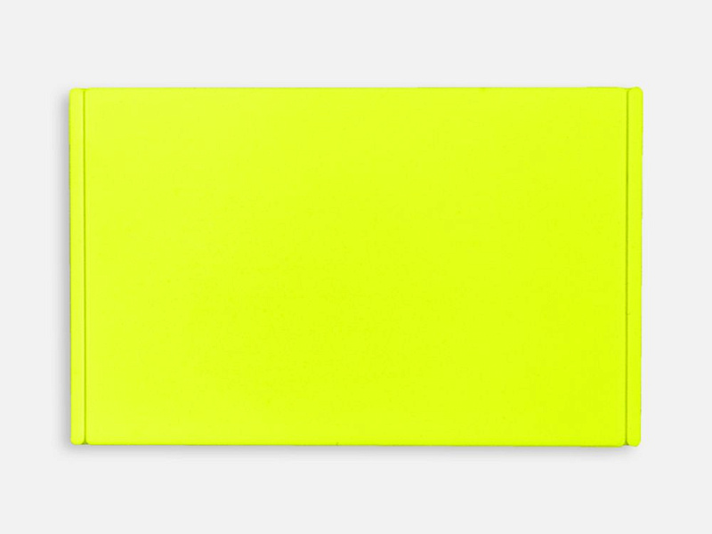 Лейбл из ПВХ Dzeta, ХL, желтый неон