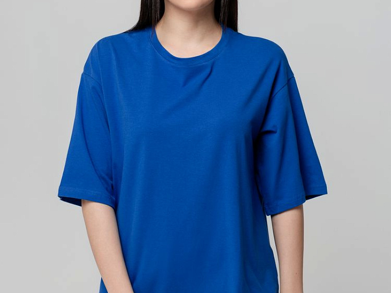 Футболка унисекс оверсайз Street Vibes, ярко-синяя