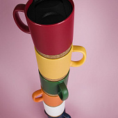 Кружка с пробковой подставкой Corky Walk, черная