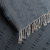 Плед «Сенеж», серо-синий