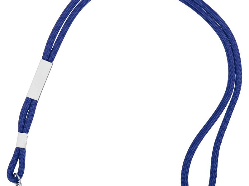 Шнурок для бейджа Tube Metal, синий