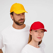 Бейсболка Buffalo, красная с белым