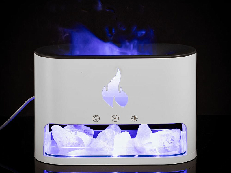 Увлажнитель-ароматизатор Fusion Blaze с имитацией пламени, белый