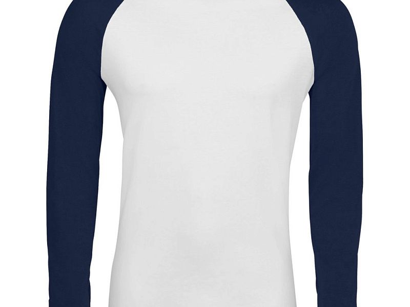 Футболка мужская с длинным рукавом Funky Lsl, белая с темно-синим