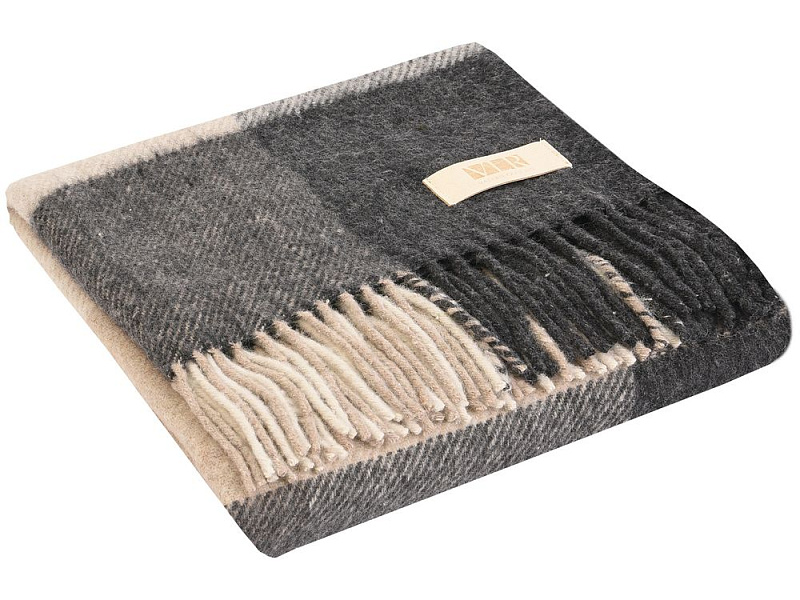 Плед Mumbai, серый с бежевым