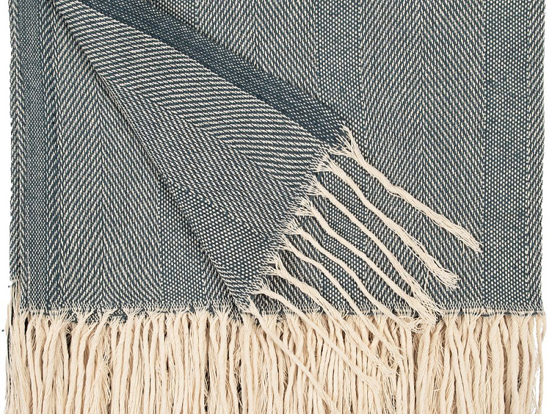 Плед «Сенеж», серо-синий