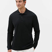 Рубашка поло мужская с длинным рукавом Perfect LSL Men, черная