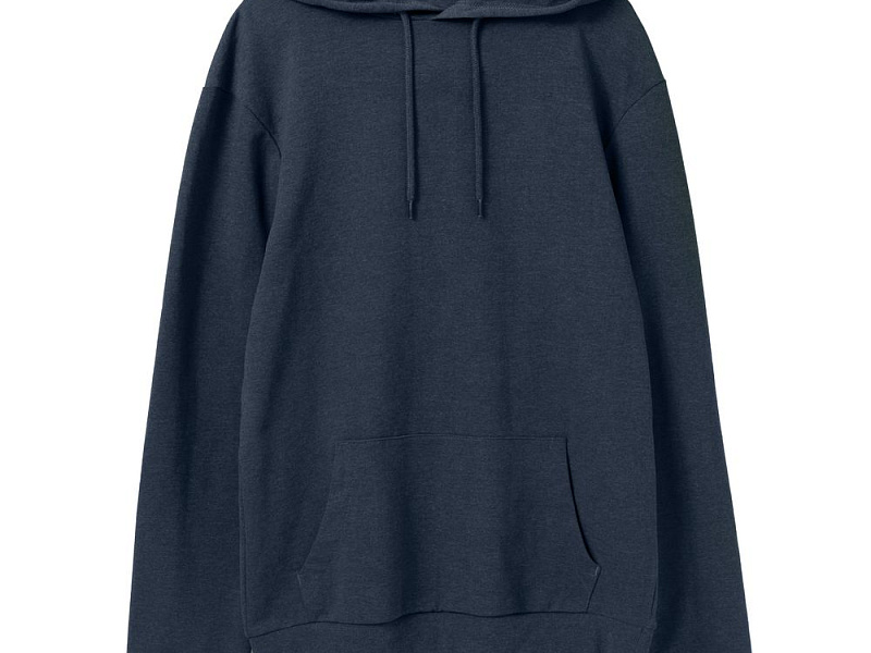 Толстовка с капюшоном унисекс Hoodie, синий меланж