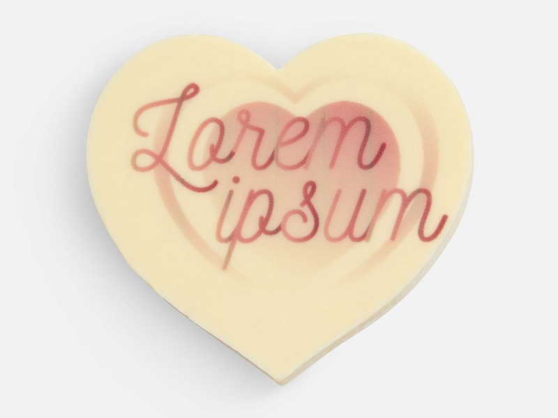 Печенье Dream White в белом шоколаде, сердце