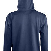 Толстовка мужская на молнии Soul Men 290 с контрастным капюшоном, темно-синяя