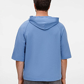 Футболка оверсайз унисекс с капюшоном Neofit, синяя