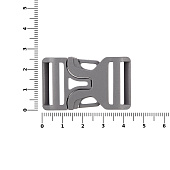 Застежка-пряжка Fibbia, серая