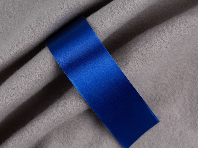 Лента сатиновая Satin 35 S, синяя, 30 см