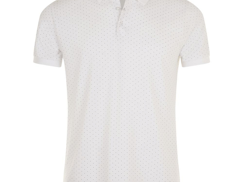 Рубашка поло мужская Brandy Men, белая с темно-синим