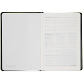 Ежедневник Alanis, недатированный, черный с зеленым