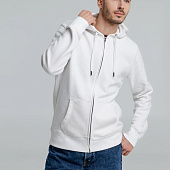 Толстовка на молнии с капюшоном унисекс King, белая