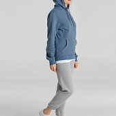 Толстовка с капюшоном унисекс King, серо-синяя