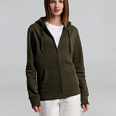 Толстовка на молнии с капюшоном унисекс King, хаки