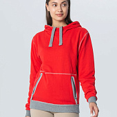 Двусторонняя толстовка Revers, серая с красным