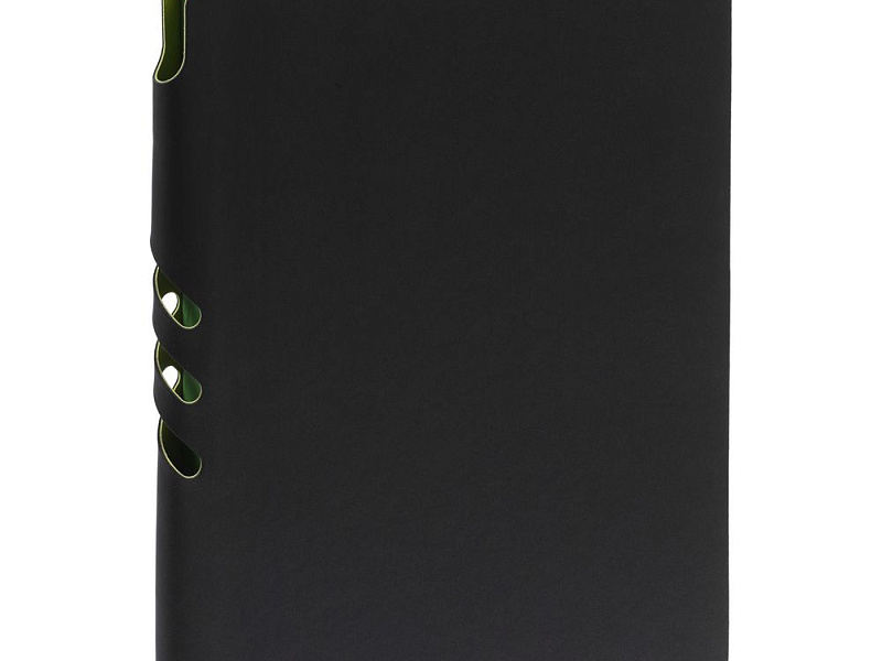 Ежедневник Flexpen Black, недатированный, черный с зеленым