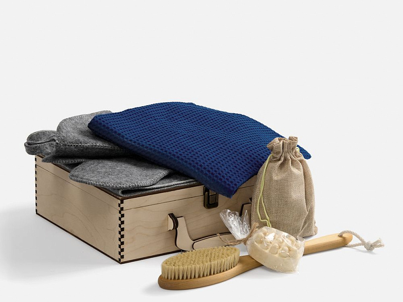 Банный набор Great Heat Therapy, мужской, темно-синий