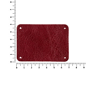 Лейбл кожаный Beta, XL, красный