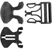 Застежка-пряжка односторонняя Triden, черный