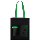 Набор Velours Bag, черный с зеленым