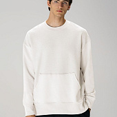 Свитшот оверсайз унисекс Vozduh, молочно-белый