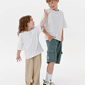 Футболка детская оверсайз Teezer, белая