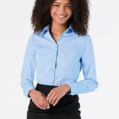 Рубашка женская с длинным рукавом Eden 140 голубая