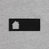 Лейбл из ПВХ с вырубкой «Дом», черный