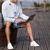 Рюкзак для ноутбука The First, серый