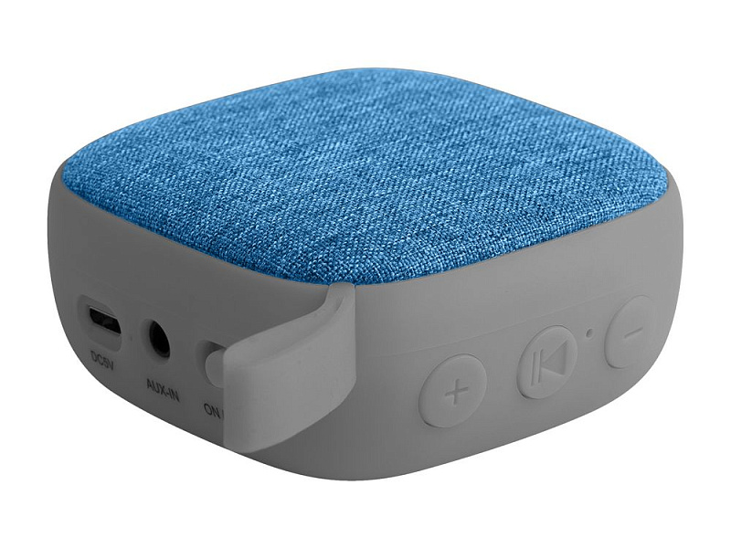Беспроводная колонка Chubby, серая с голубым