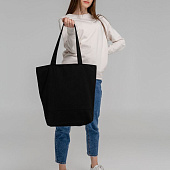 Сумка для покупок на молнии Shopaholic Zip, черная