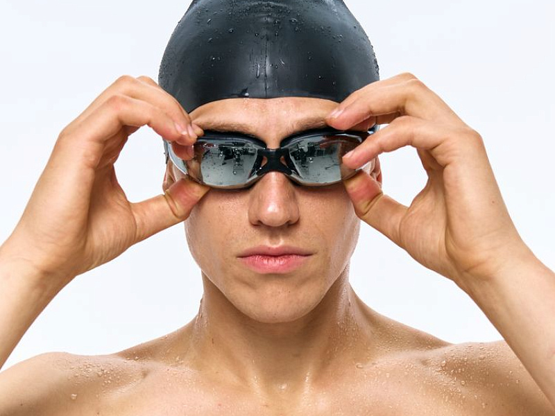 Очки для плавания зеркальные Underwater, черные