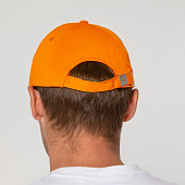 Бейсболка Canopy, оранжевая с белым кантом