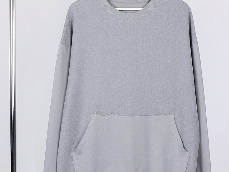 Свитшот оверсайз унисекс Vozduh, светло-серый