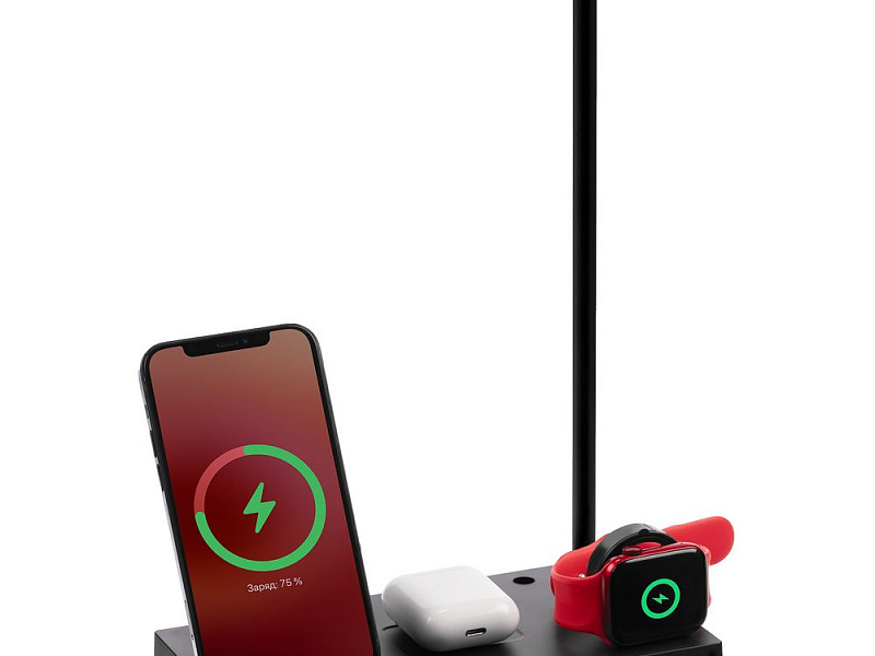 Зарядная станция с лампой Quick Trick, черная