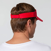Козырек Active, красный с белым кантом