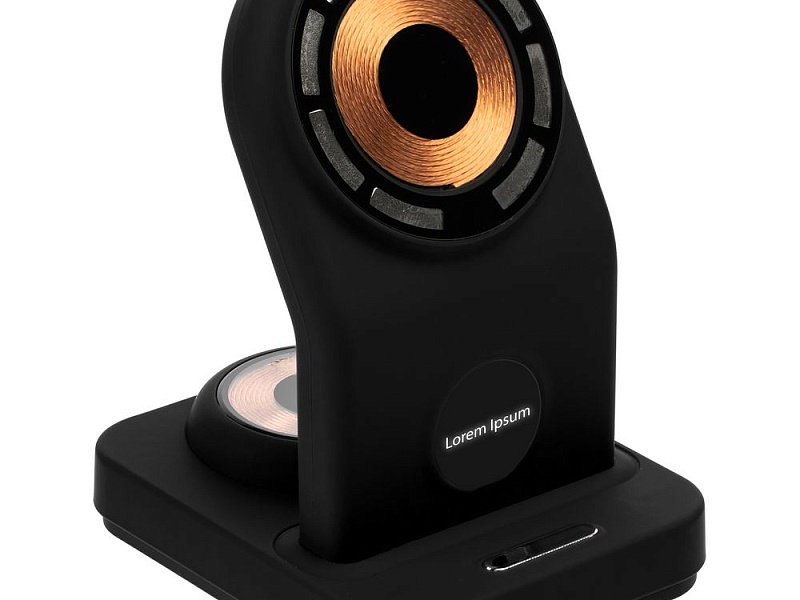 Зарядная станция с подсветкой Cooper Duo, черная