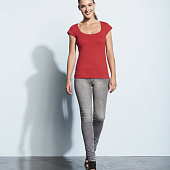 Футболка женская Melrose 150 с глубоким вырезом, ярко-синяя (royal)