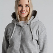 Толстовка на молнии с капюшоном Siverga Heavy 2.0, серый меланж